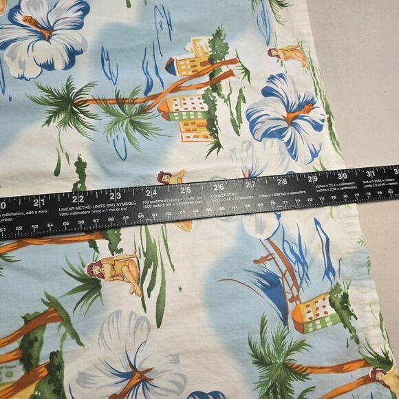 Campia Moda Shirt Men's L Blue Colorful Hawaiian Tropic Button Down Short Sleeve - Picture 9 of 16